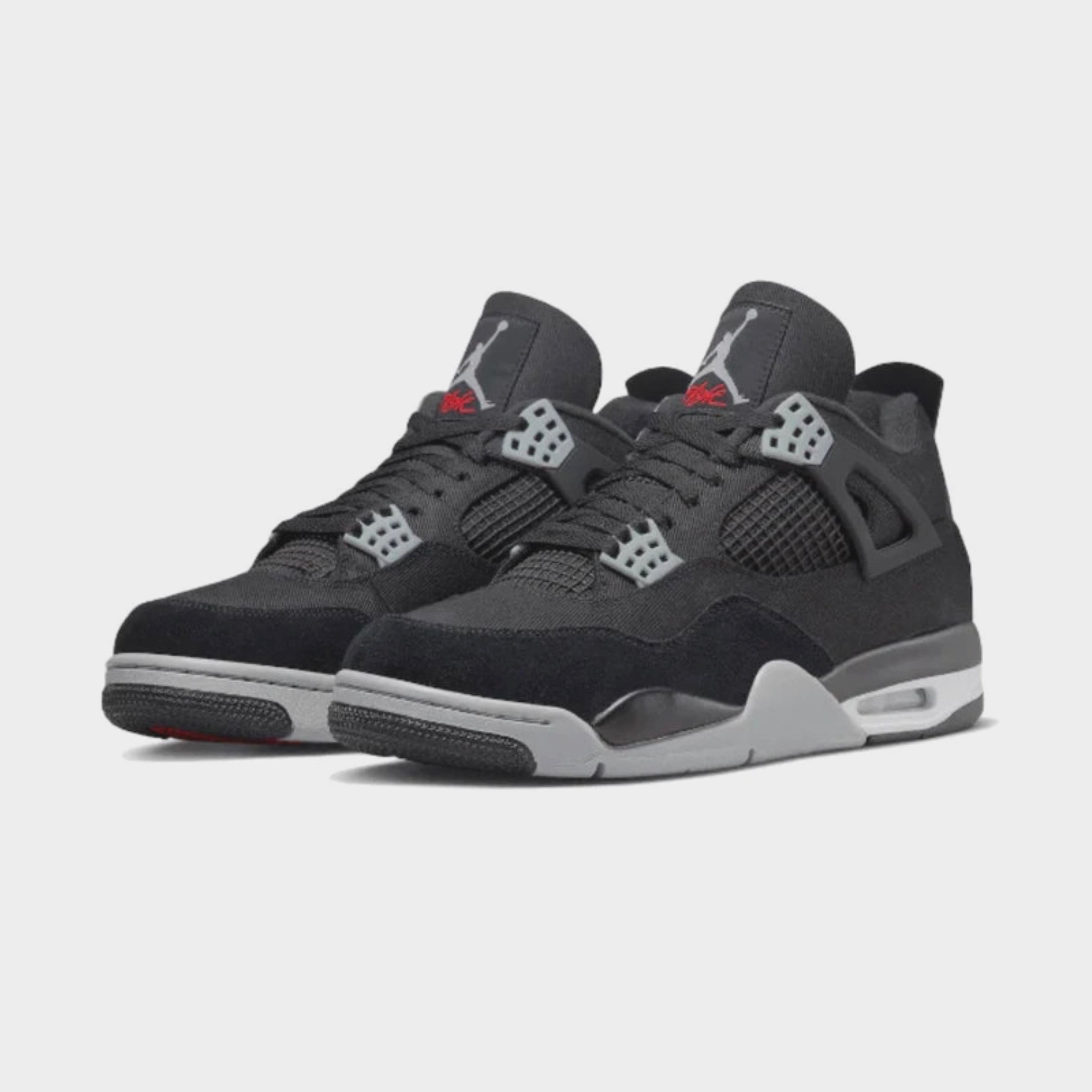 Air Jordan Retro 4 - Black Canvas